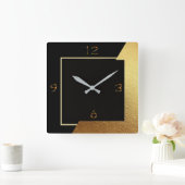 アールデコアクリル製壁時計 スクエア壁時計 (ホーム)
