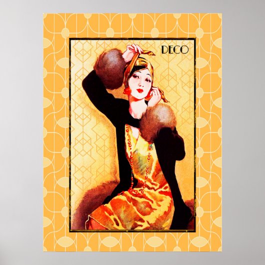 アールデコアジア美しい ポスター (正面)