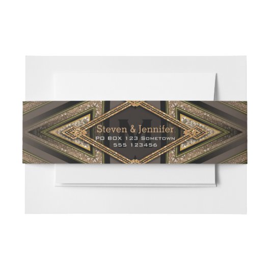 アールデコアステカアースベリーバンド 招待状ベリーバンド (正面例)