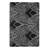 アールデコアントラサイトヴィンテージ孔雀パターン ミニクリップボード (裏面)