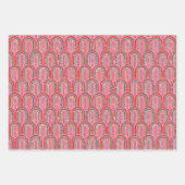 アールデコアーチ | 幾何学的レトロ ラッピングペーパーシート (正面2)