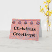 アールデコアートクリスマスホリデーグリーティングカード カード (黄色い花)