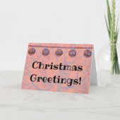 アールデコアートクリスマスホリデーグリーティングカード カード (正面)