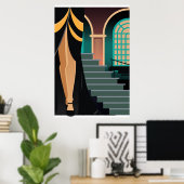 アールデコアートワークのポスター1c ポスター (ホームオフィス)