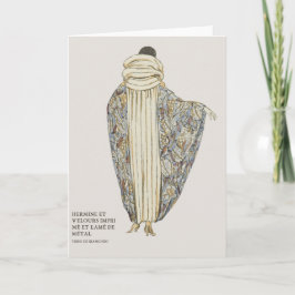 アールデコアールヌーボーフランスのファッションイラストレーション カード