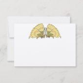 アールデコアールヌーボー蝶の応答カード 出欠カード (裏面)