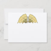 アールデコアールヌーボー蝶の応答カード 出欠カード (裏面)