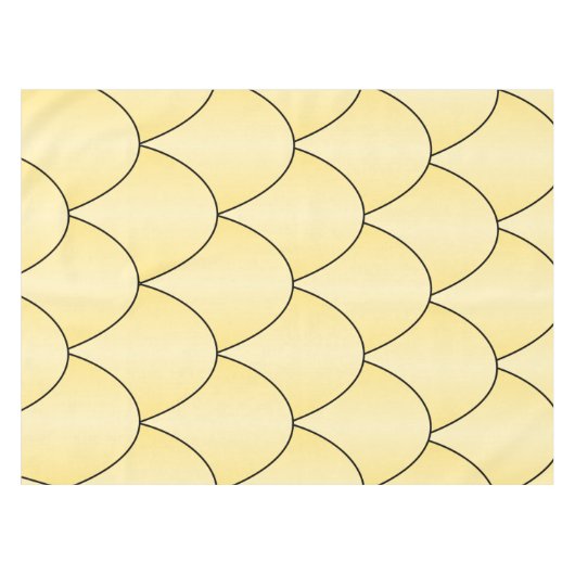 アールデコイエローはかりで測デザインテーブルクロス テーブルクロス (正面(横))