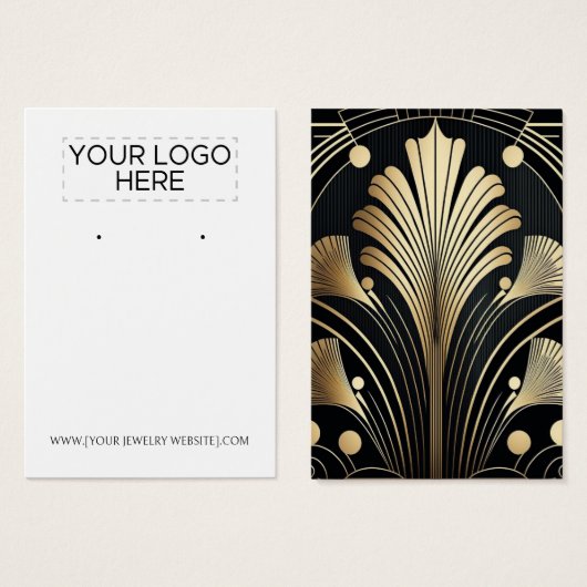 アールデコイヤリング表示カード (正面&裏面)