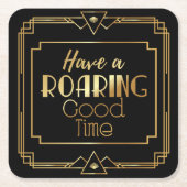 アールデコインスパイアギャツビーコースター結婚ズ スクエアペーパーコースター (正面)