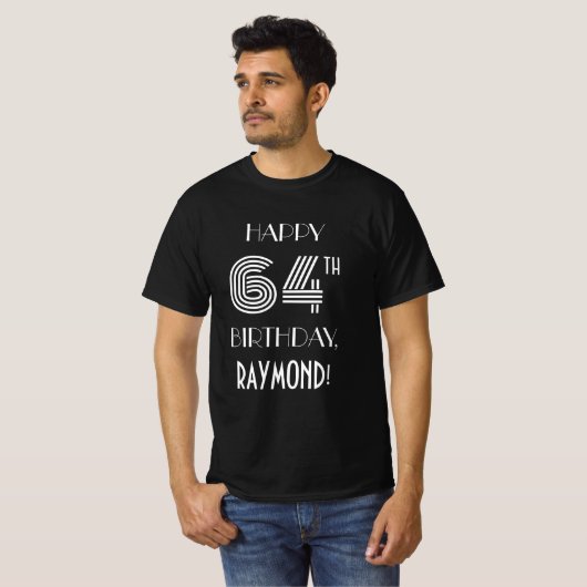 アールデコインスパイアスタイル64thバースデーパーティーシャツ tシャツ (正面フル)