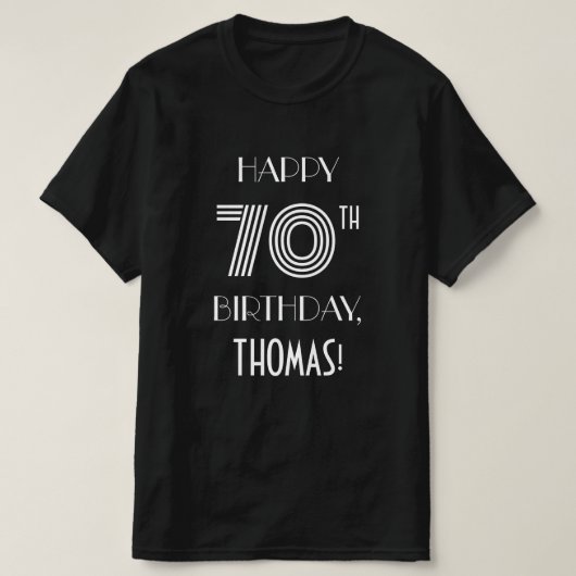 アールデコインスパイアスタイル70thバースデーパーティーシャツ tシャツ (デザイン正面)