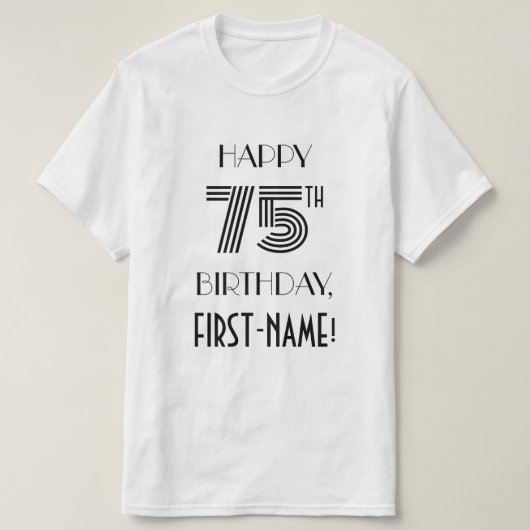 アールデコインスパイアルック75thバースデーパーティーシャツ tシャツ (デザイン正面)
