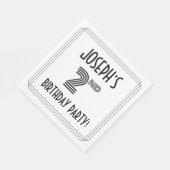 アールデコインスパイア第2誕生日パーティー、名前をカスタムする スタンダードランチョンナプキン (角)