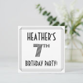 アールデコインスパイア第7回誕生日パーティー、名前をカスタムする 招待状 (スタンド正面)