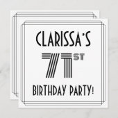 アールデコインスパイア第71回名前をカスタムする 招待状 (正面/裏面)