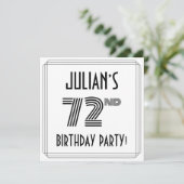 アールデコインスパイア第72回バースデーパーティー、名前をカスタムする 招待状 (スタンド正面)