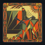 アールデコインスパイア角壁時計 スクエア壁時計<br><div class="desc">1オフスタイリッシュアートデコヴィンテージインスパイアの正方形の壁の時計は、完全に珍しいデザインエマ子供のEJLoriginalart.co.ukでユニーク</div>