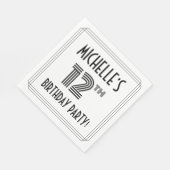 アールデコインスパイア12th Birthday Party,名前をカスタムする スタンダードランチョンナプキン (角)