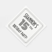 アールデコインスパイア15th Birthday Party,名前をカスタムする スタンダードランチョンナプキン (角)