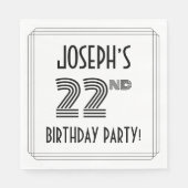 アールデコインスパイア22歳生誕会名前をカスタムする スタンダードランチョンナプキン (正面)