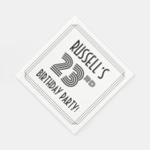 アールデコインスパイア23rd誕生日パーティー、名前をカスタムする スタンダードランチョンナプキン (角)