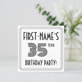アールデコインスパイア35th Birthday Party,名前をカスタムする 招待状