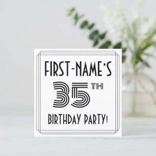 アールデコインスパイア35th Birthday Party,名前をカスタムする 招待状