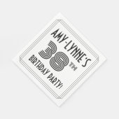 アールデコインスパイア38th Birthday Party,名前をカスタムする スタンダードランチョンナプキン (角)