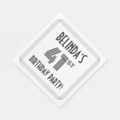 アールデコインスパイア41歳誕生日パーティー名前をカスタムする スタンダードランチョンナプキン (角)