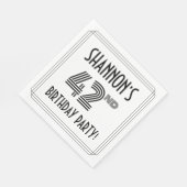 アールデコインスパイア42歳生誕会名前をカスタムする スタンダードランチョンナプキン (角)