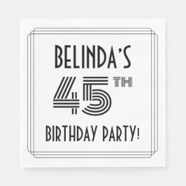 アールデコインスパイア45thバースデーパーティー名前をカスタムする スタンダードランチョンナプキン