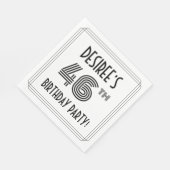 アールデコインスパイア46th Birthday Party,名前をカスタムする スタンダードランチョンナプキン (角)