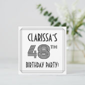 アールデコインスパイア48th Birthday Party,名前をカスタムする 招待状 (スタンド正面)