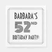 アールデコインスパイア52歳生誕会名前をカスタムする スタンダードランチョンナプキン (正面)
