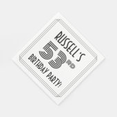 アールデコインスパイア53歳の誕生日パーティー、名前をカスタムする スタンダードランチョンナプキン (角)