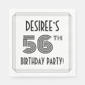 アールデコインスパイア56th Birthday Party,名前をカスタムする スタンダードランチョンナプキン (正面)