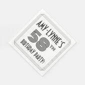 アールデコインスパイア58th Birthday Party,名前をカスタムする スタンダードランチョンナプキン (角)