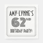 アールデコインスパイア62歳生誕会名前をカスタムする スタンダードランチョンナプキン (正面)