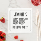 アールデコインスパイア68th Birthday Party,名前をカスタムする スタンダードランチョンナプキン (インサイチュ)