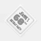 アールデコインスパイア68th Birthday Party,名前をカスタムする スタンダードランチョンナプキン (角)