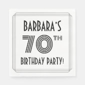 アールデコインスパイア70歳生誕生会名前をカスタムする スタンダードランチョンナプキン (正面)