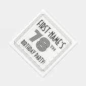 アールデコインスパイア78th Birthday Party,名前をカスタムする スタンダードランチョンナプキン (角)