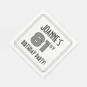 アールデコインスパイア81歳誕生日パーティー名前をカスタムする スタンダードランチョンナプキン (角)