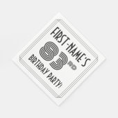 アールデコインスパイア83歳誕生日パーティー、名前をカスタムする スタンダードランチョンナプキン (角)