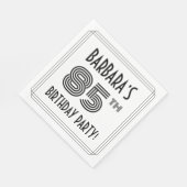 アールデコインスパイア85thバースデーパーティー名前をカスタムする スタンダードランチョンナプキン (角)