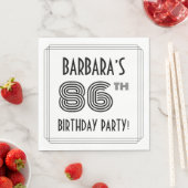 アールデコインスパイア86th Birthday Party,名前をカスタムする スタンダードランチョンナプキン (インサイチュ)