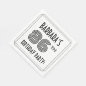 アールデコインスパイア86th Birthday Party,名前をカスタムする スタンダードランチョンナプキン (角)