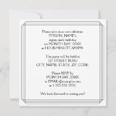 アールデコインスパイア86th Birthday Party,名前をカスタムする 招待状 (裏面)