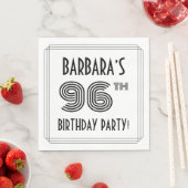 アールデコインスパイア96th Birthday Party,名前をカスタムする スタンダードランチョンナプキン (インサイチュ)